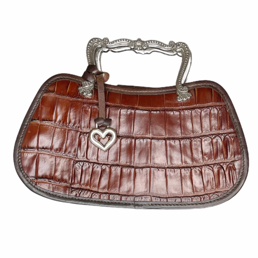 Brighton Vintage Croc Embossed Florentina Mini Bag